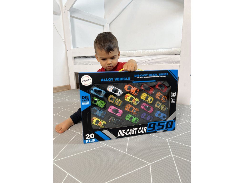 Mamido Sada kovových autíček Die-Cast car 20ks