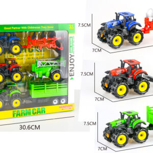 Mamido Sada tří farmářských traktorů s vlečkou