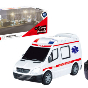 Mamido Sanitka na dálkové ovládání se světly a zvuky Ambulance MT1370