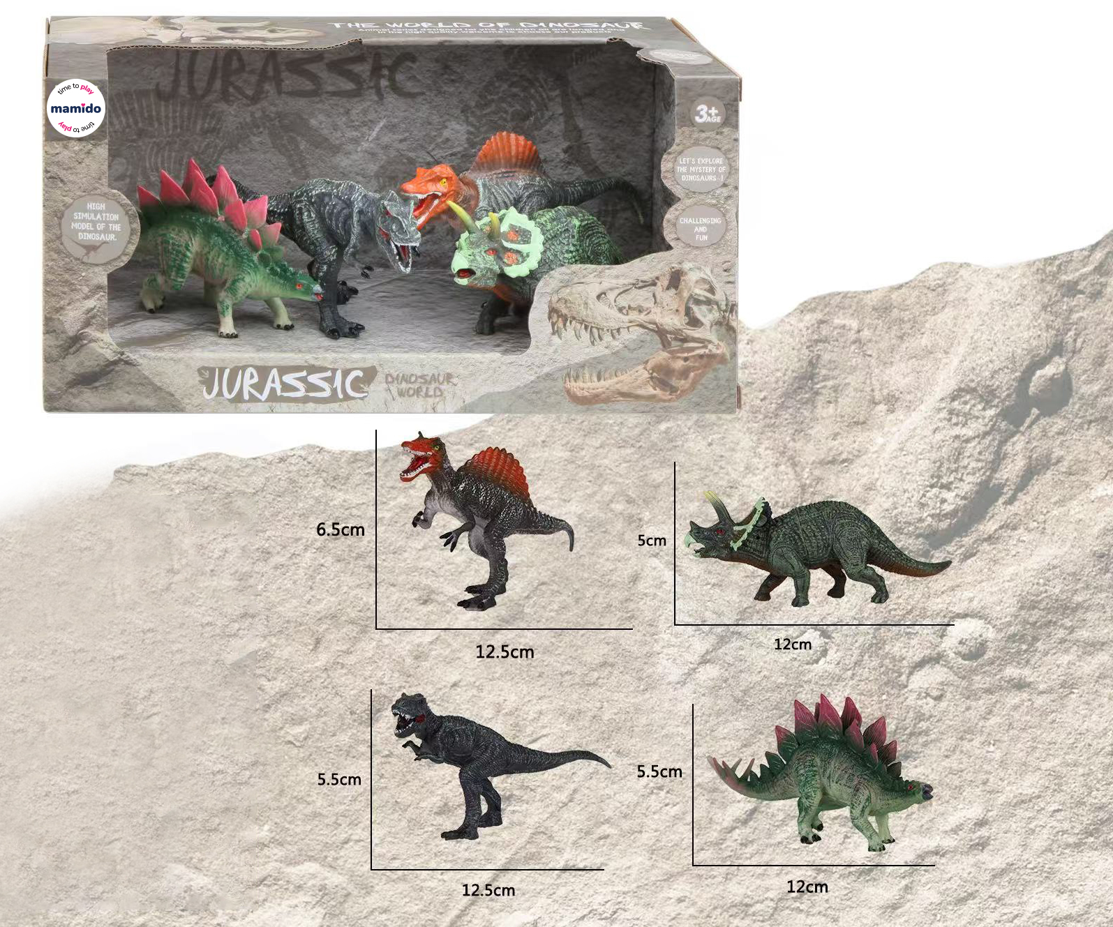 Mamido Set dinosaurů 4 figurky MT1151
