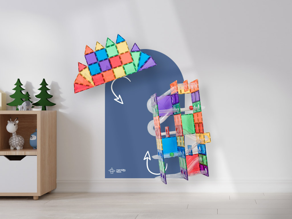 Mamido Tiles Magnetická tapeta na zeď Premium Sky Blue MT108
