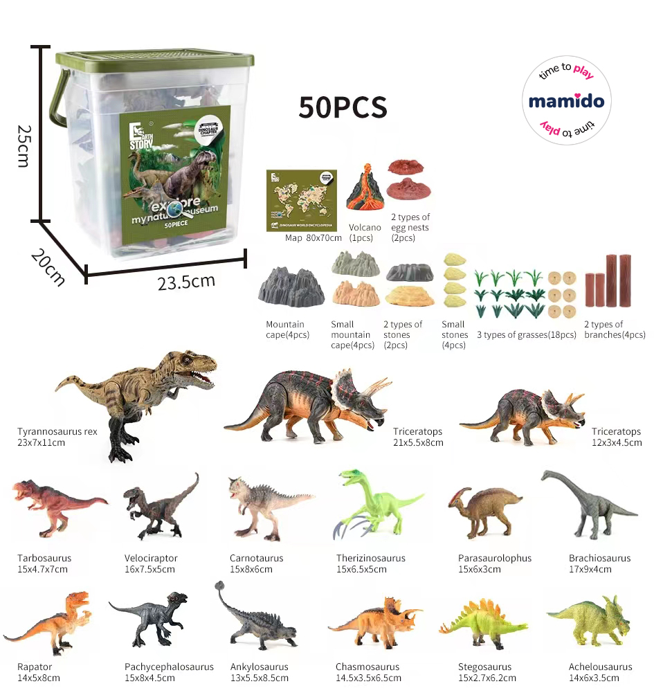 Mamido Velká sada dinosaurů v boxu Dinosaur Chapter XL 50 dílů - Obrázek 2