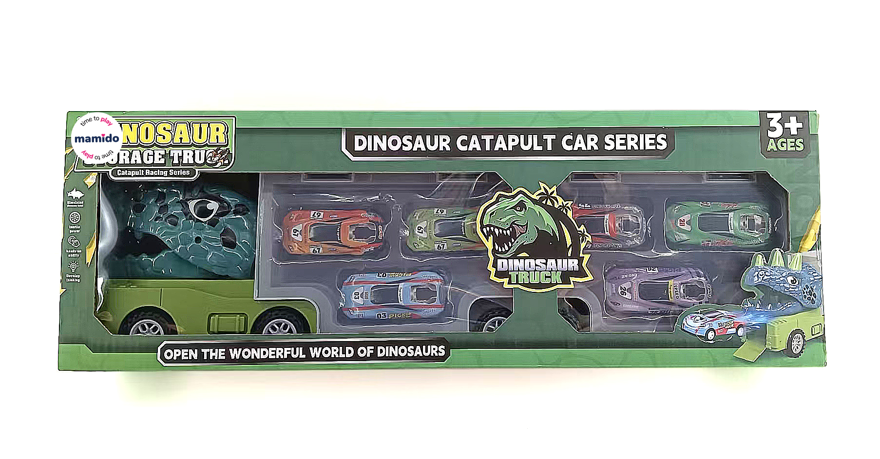 Mamido Velké dinosauří nákladní auto s autíčky a katapultem - Obrázek 2