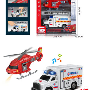 Mamido Záchranářský set 1:20 sanitka a vrtulník Medical MT1289