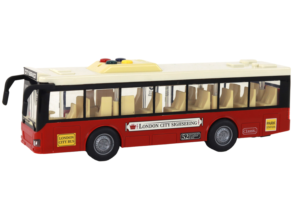 Městský autobus 1:16 s efekty červený - Obrázek 2