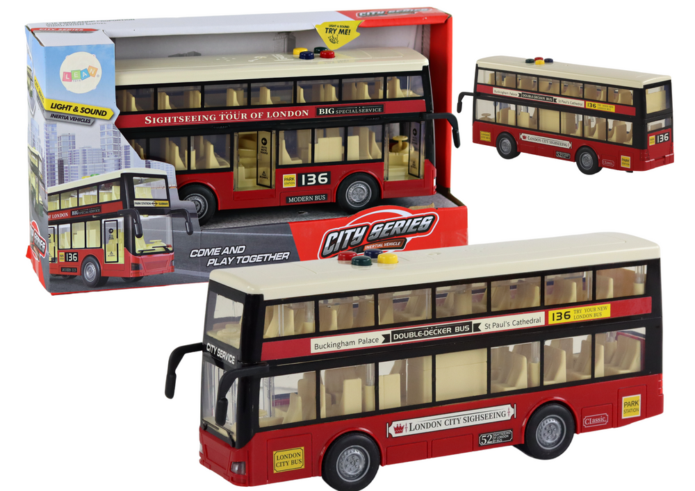 Městský dvoupatrový autobus 1:16 červený