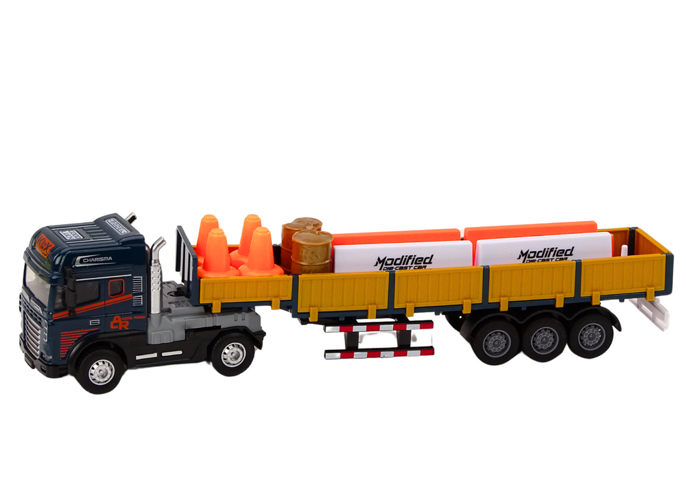 Modrý nákladní vůz s přívěsem 1:24 TIR - auto s doplňky a zvuky - Obrázek 2