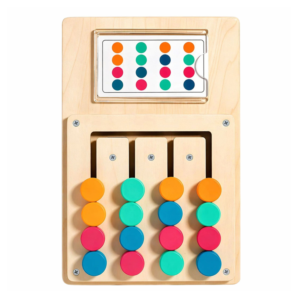 Montessori logická hra s barevnými dílky - Obrázek 2