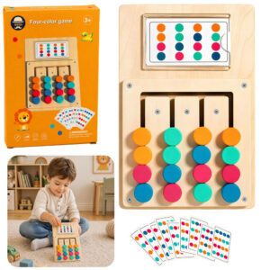 Montessori logická hra s barevnými dílky