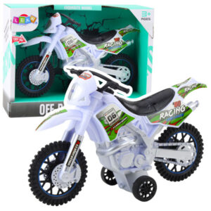 Motorka Crossbike Off-Road s efekty bílá