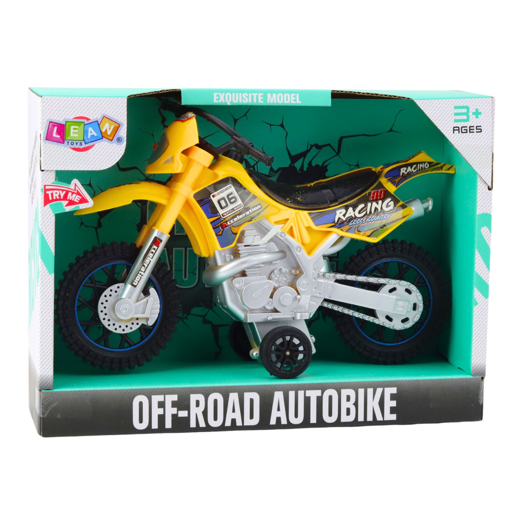 Motorka Crossbike Off-Road s efekty žlutá - Obrázek 2