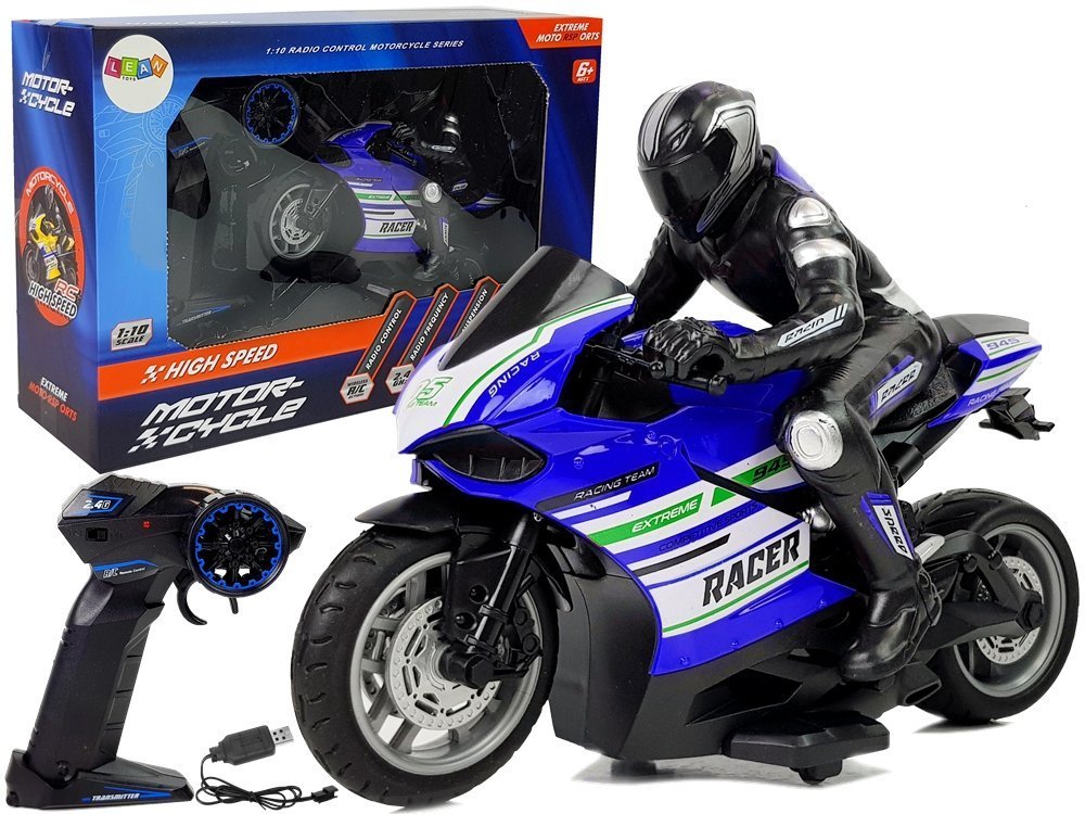 Motorka na dálkové ovládání R/C Racer 35m modrá