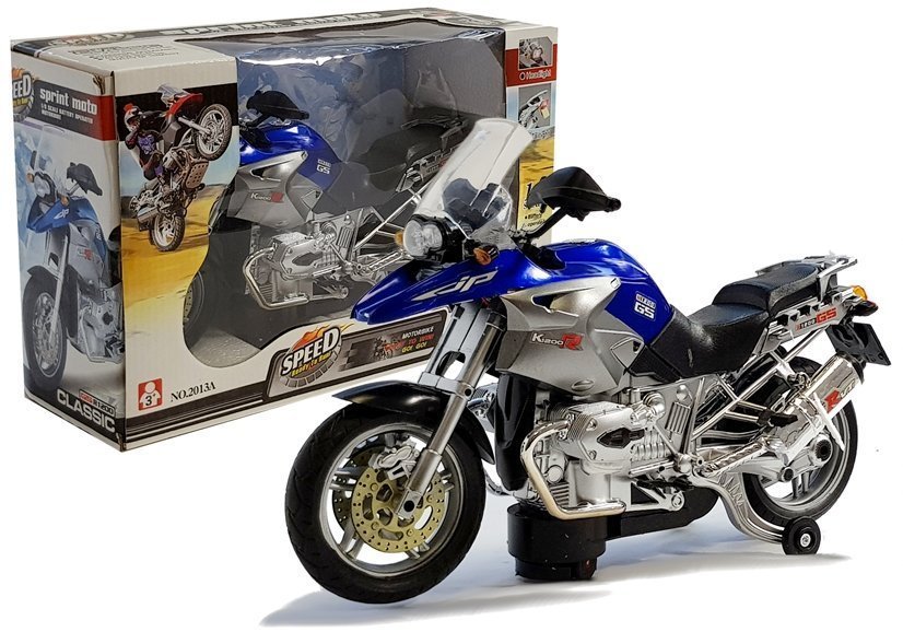 Motorka se zvukovými efekty 1:8 modrá