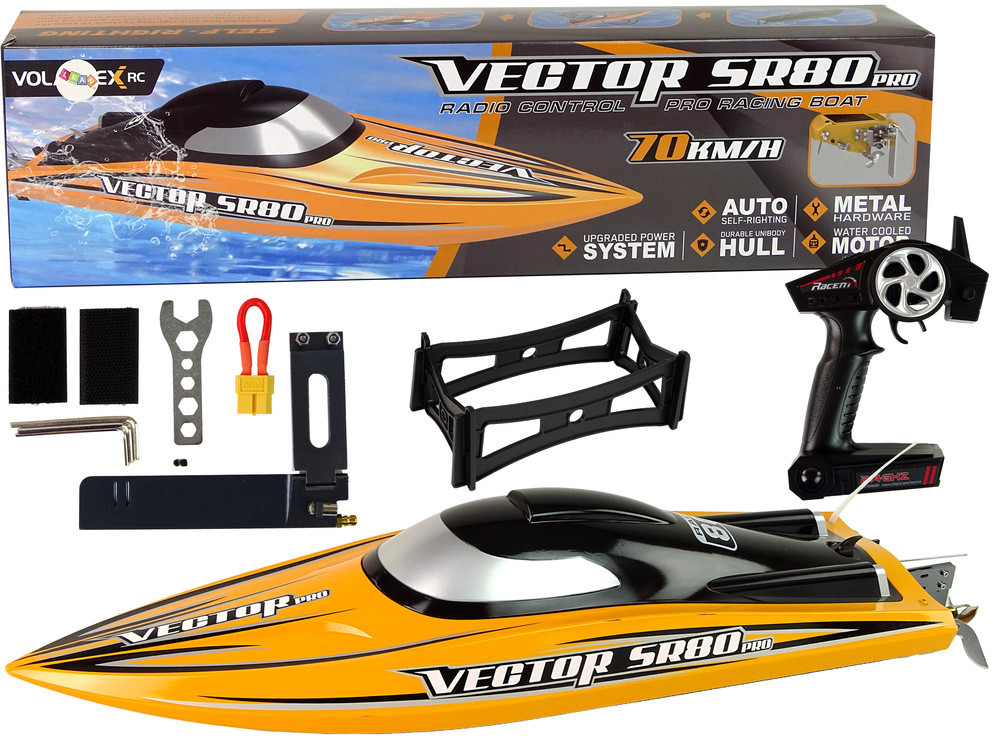 Motorový člun na dálkové ovládání R/C ARTR SR 80 PRO žlutý