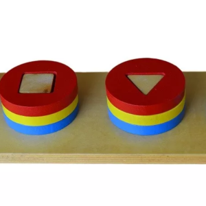 Moyo Montessori Moyo Montessori Barevné kruhové cihly s různými tvary uvnitř