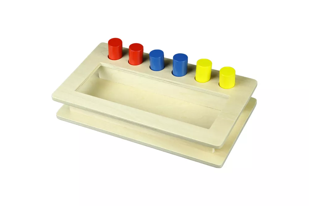 Moyo Montessori Moyo Montessori Box na vkládání válečků do otvorů - Obrázek 2