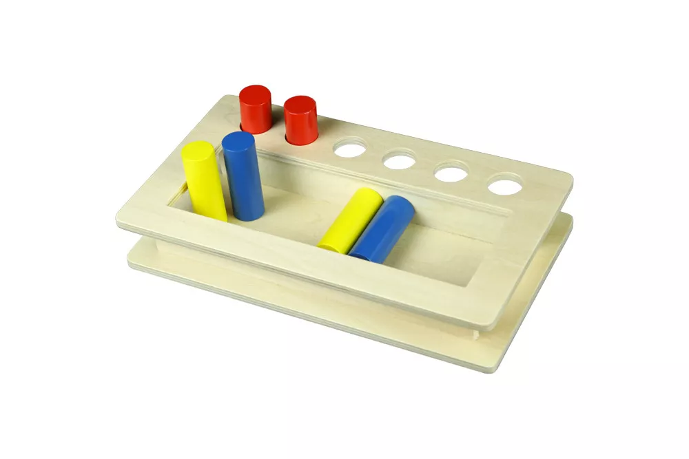 Moyo Montessori Moyo Montessori Box na vkládání válečků do otvorů