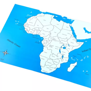 Moyo Montessori Moyo Montessori Kontrolní mapa - Afrika Nová - s popisky