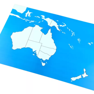 Moyo Montessori Moyo Montessori Kontrolní mapa - Australie Nová - bez popisků