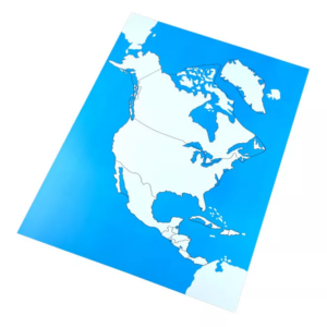 Moyo Montessori Moyo Montessori Kontrolní mapa - Severní Amerika Nová - bez popisků