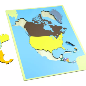 Moyo Montessori Moyo Montessori Puzzle - mapa Severní Amerika - bez rámečku