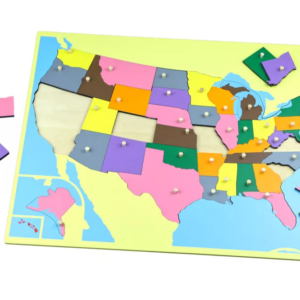 Moyo Montessori Moyo Montessori Puzzle - mapa USA - bez rámečku