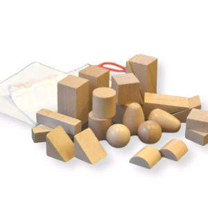 Moyo Montessori Moyo Montessori Tajemný sáček s geometrickými tvary (2 sady)