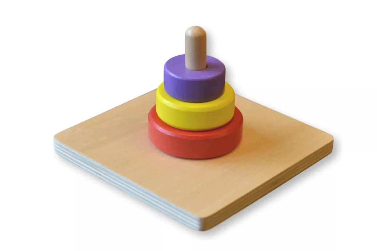 Moyo Montessori Moyo Montessori Tři barevné kruhy na kolíku
