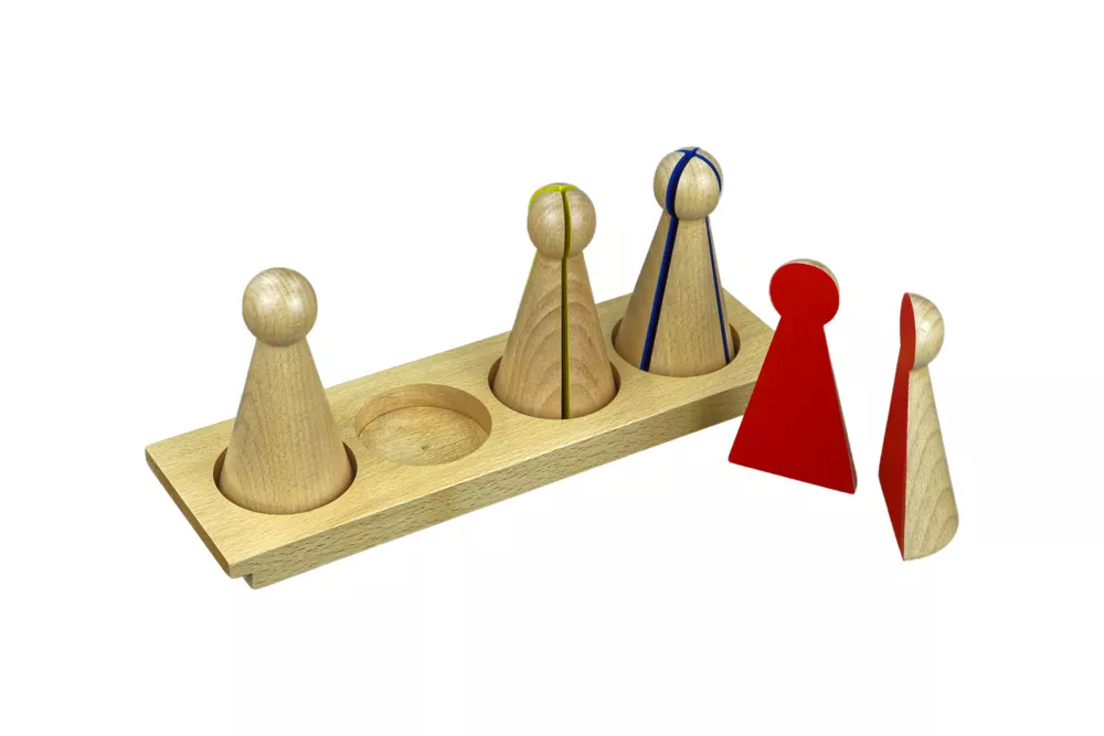 Moyo Montessori Moyo Montessori Velké zlomkové kuželky se stojanem - Obrázek 2