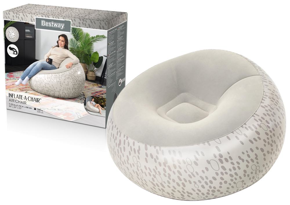 Nafukovací křeslo Bestway 75052 šedé