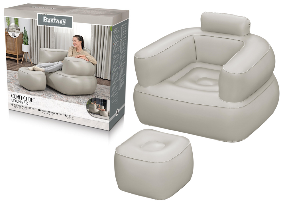 Nafukovací křeslo Bestway 75137 světlé
