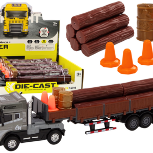 Nákladní auto s přívěsem a doplňky 1:24