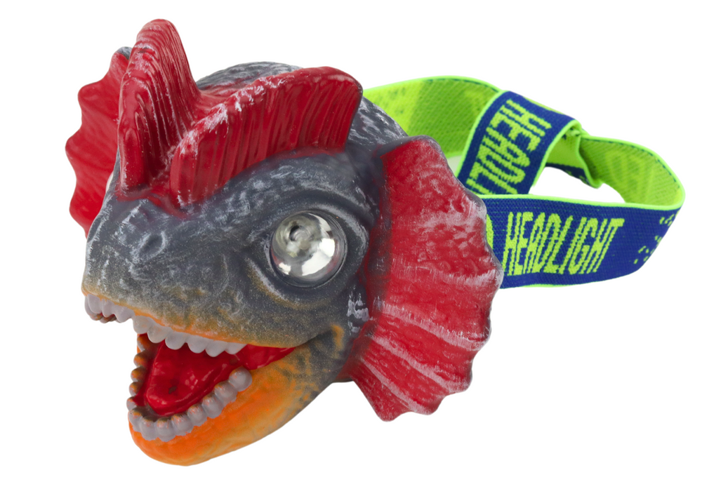 Nastavitelná čelovka dinosaurus se 3 LED diodami - Obrázek 2