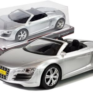 Natahovací autíčko kabriolet 1:18 stříbrné