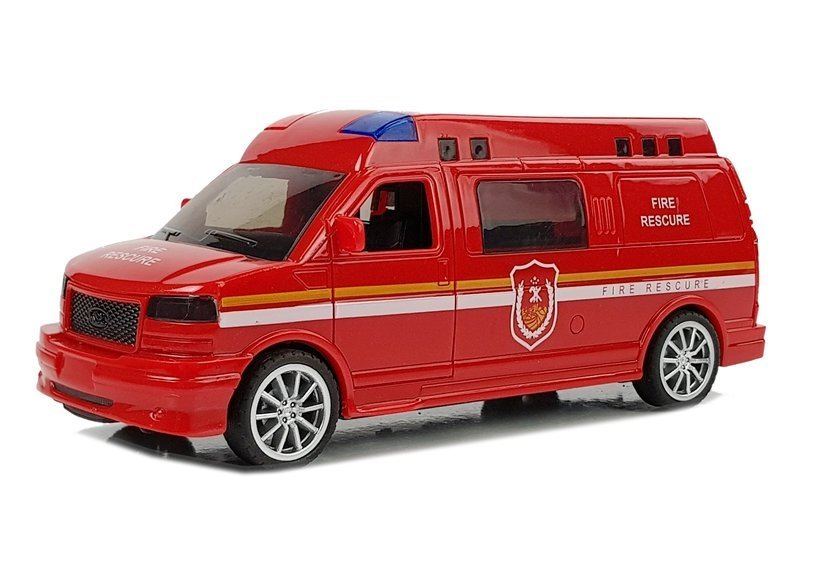 Natahovací hasičské autíčko červené - Obrázek 2