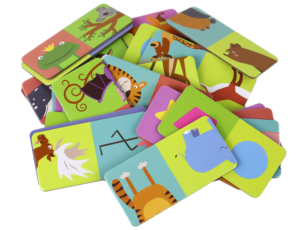 Oboustranné domino Puzzle se zvířaty 10cm x 5cm 28 dílů - Obrázek 2