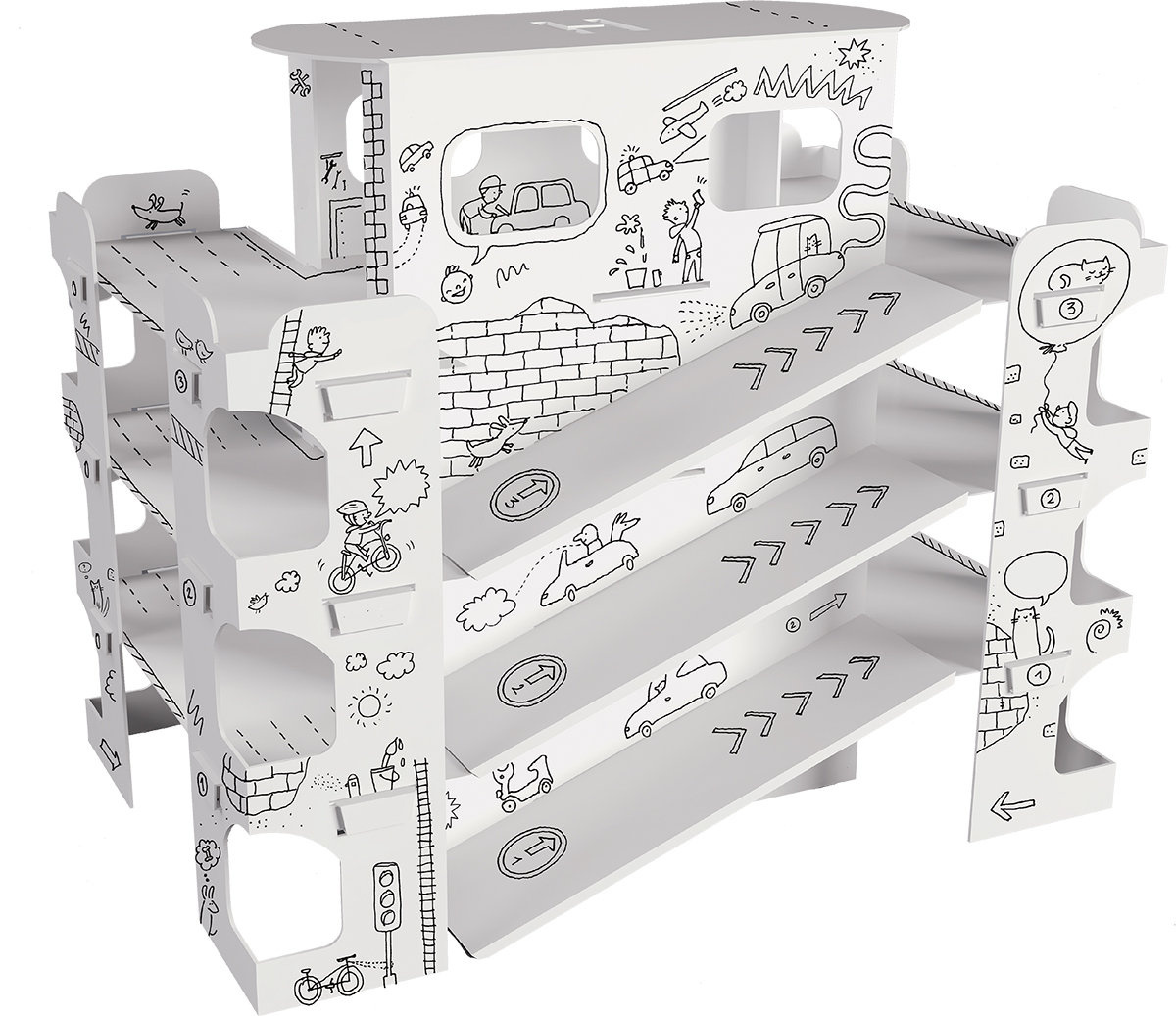 Omalovánka 3D XXL parkoviště s autíčky - Obrázek 2