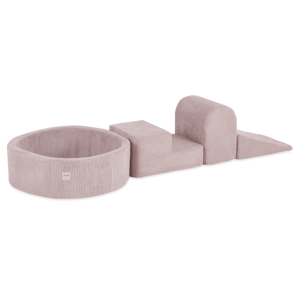 PLUSH NEST PLUSH NEST Hrací sestava s bazénem (3 prvky + suchý bazén Ø 90 × 30 cm) a 200 míčky - Obrázek 2