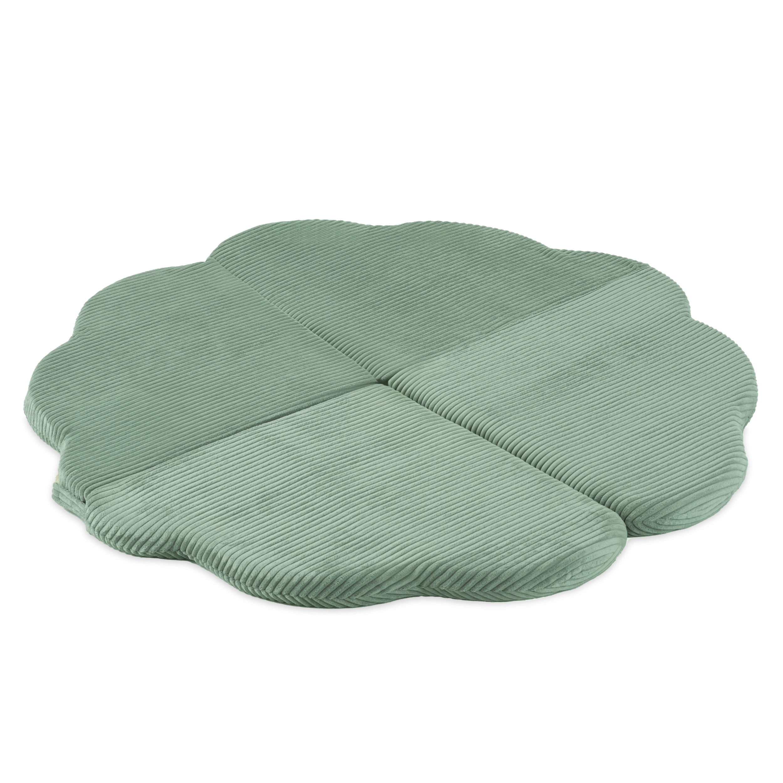 PLUSH NEST PLUSH NEST Plyšová hrací podložka ve tvaru květu 115 × 115 × 5 cm prémiový manšestr