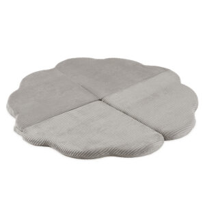 PLUSH NEST PLUSH NEST Plyšová hrací podložka ve tvaru květu Manšestr (prémiový) 115 × 115 × 5 cm béžová