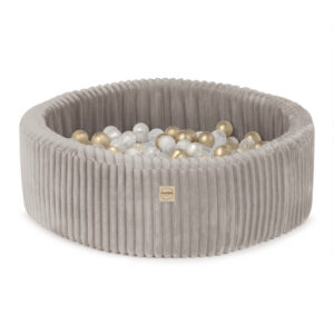 PLUSH NEST PLUSH NEST Suchý bazén kulatý Puffy Lamell béžový Ø 90 × 30 cm s 200 míčky
