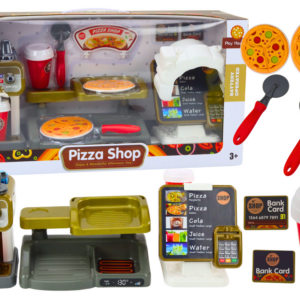 Pizza shop s pokladnou a kávovarem pro děti
