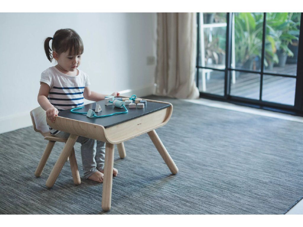 PlanToys PlanToys Dětský stolek se židlí - černý - Obrázek 2