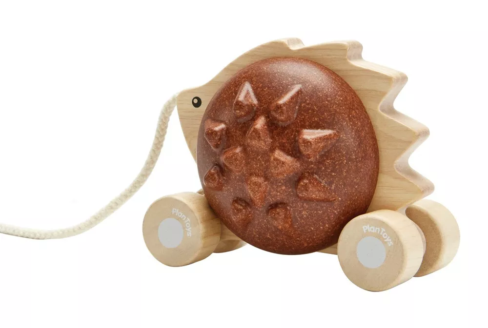 PlanToys PlanToys Tahací ježek - hnědý