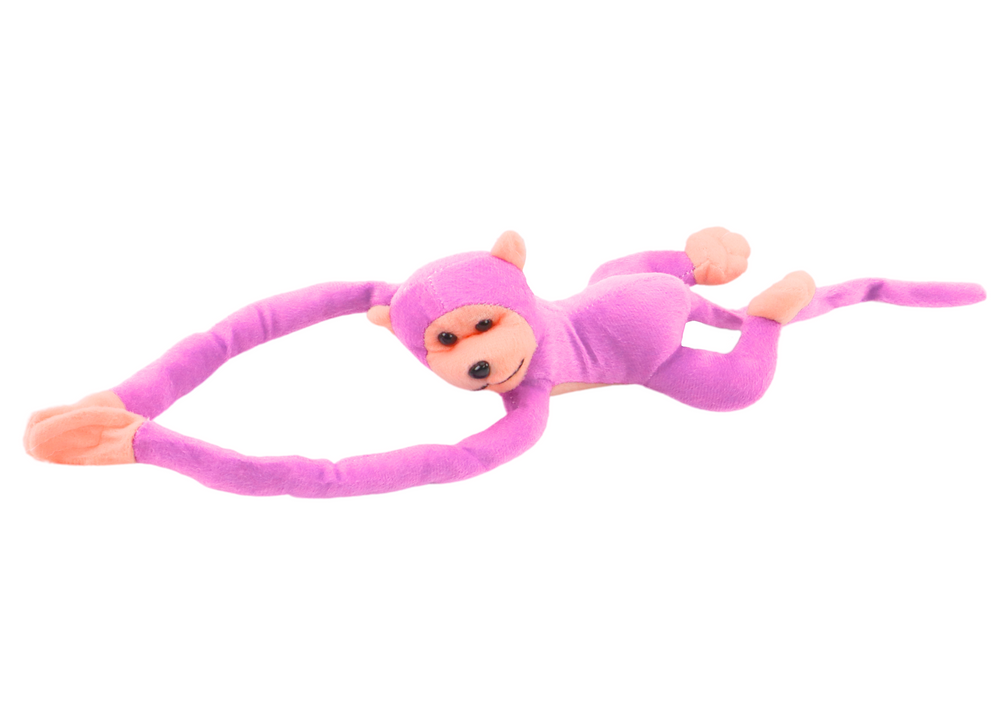 Plyšová opička se zvukovými efekty 80 cm růžová