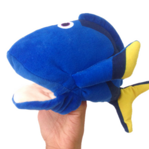 Plyšový maňásek ryba 25 cm modrá