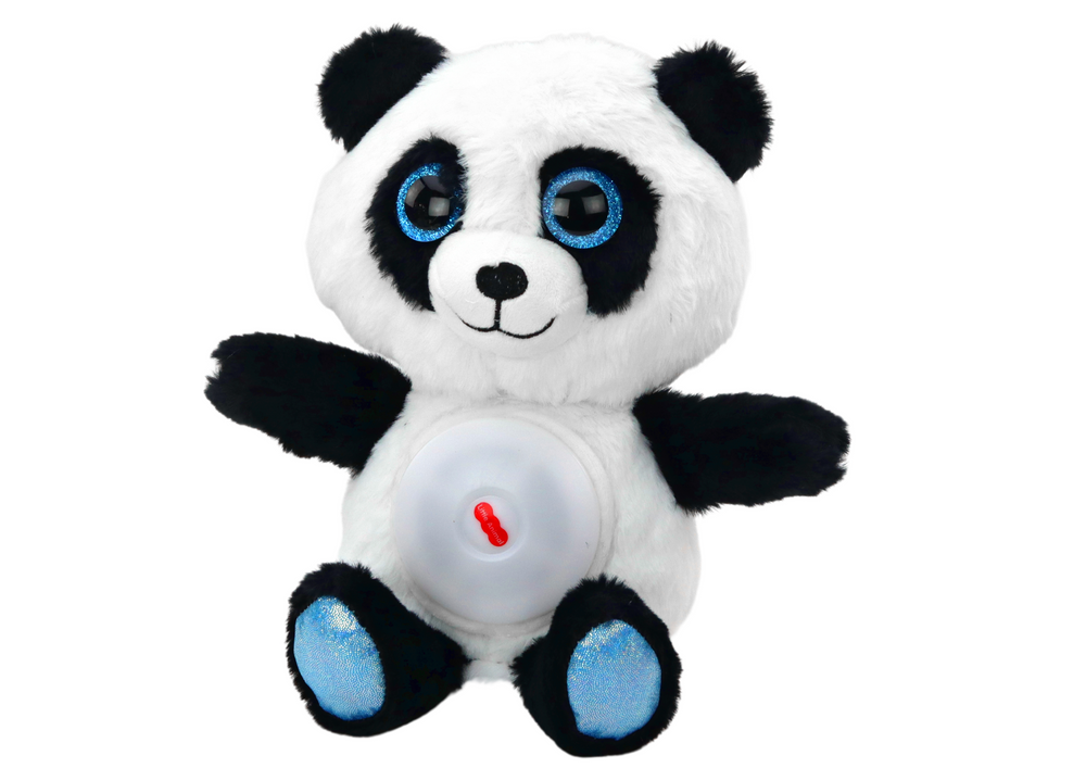 Plyšový medvídek panda s lampičkou a ukolébavkami 30 cm - Obrázek 2