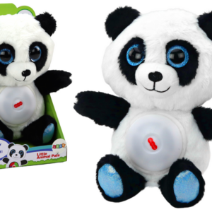 Plyšový medvídek panda s lampičkou a ukolébavkami 30 cm