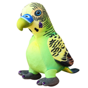 Plyšový papoušek 20 cm zelený