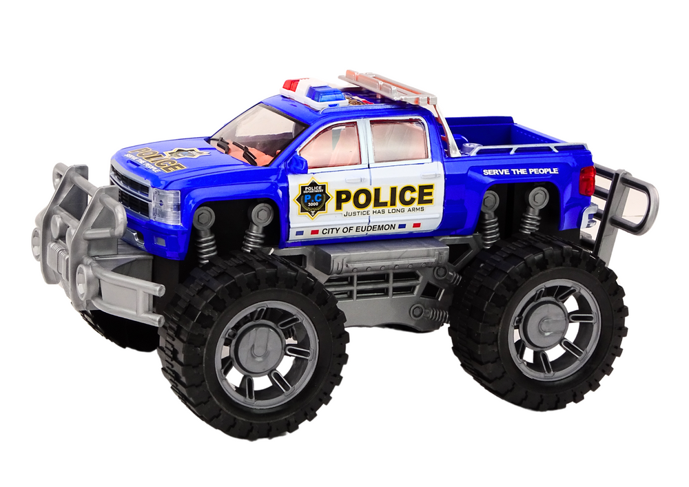 Policajní pickup modrý terénní vůz - Obrázek 2